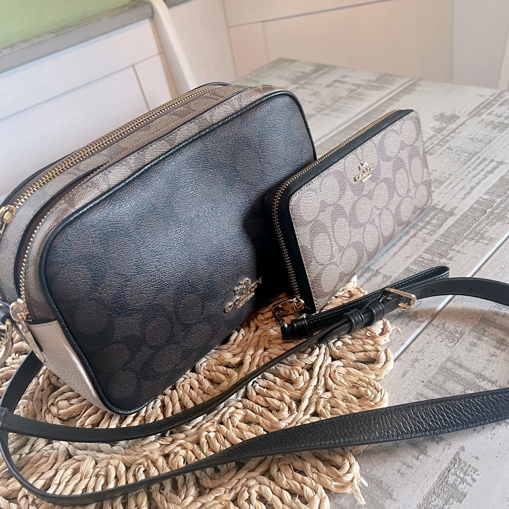 Coach Jes colorblock Crossbody with matching wallet